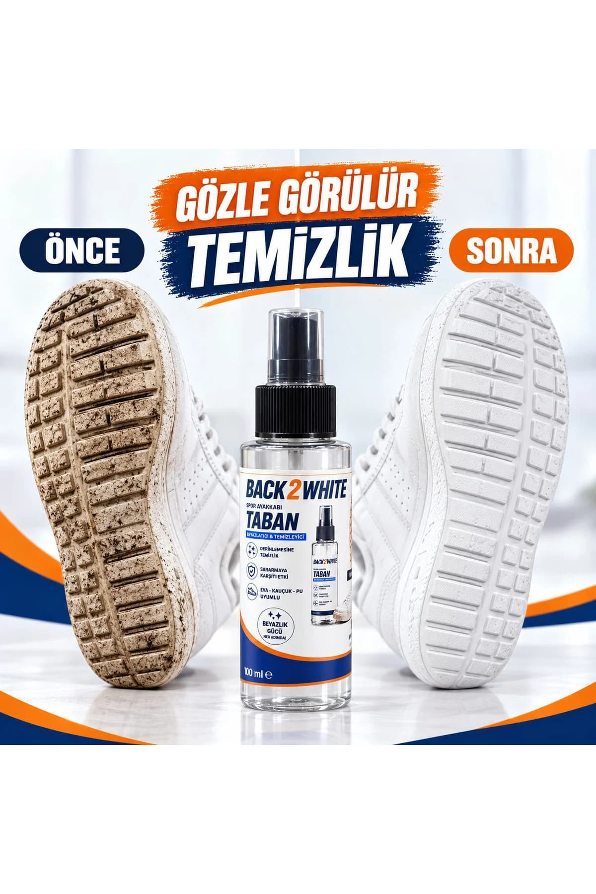 Back2White Spor Ayakkabı Taban Beyazlatıcı Sprey