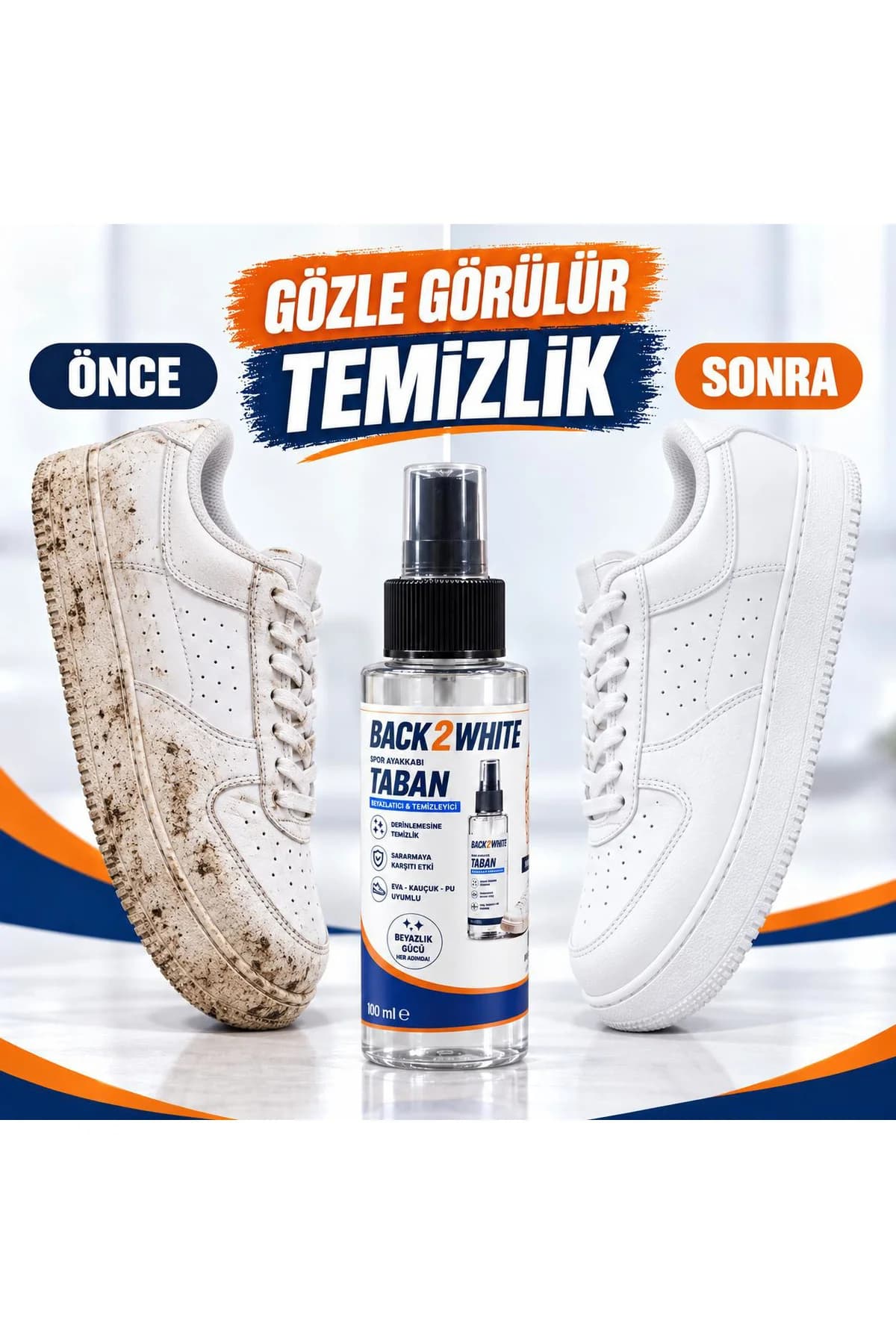 Back2White Spor Ayakkabı Taban Beyazlatıcı Sprey